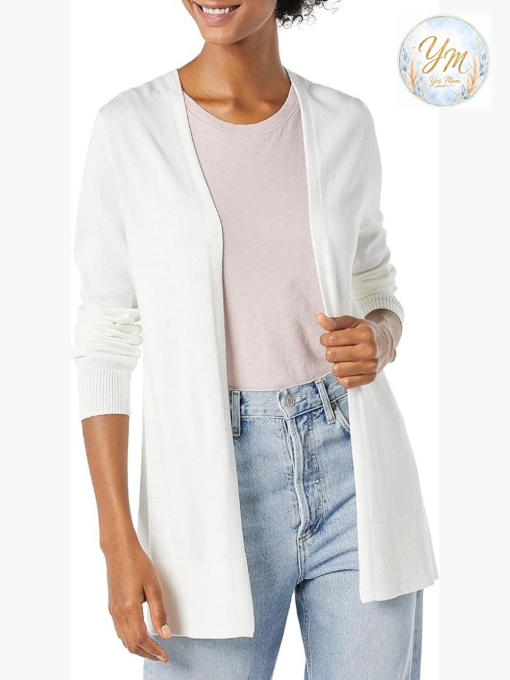 Women's Lightweight Open-Front Cardigan Sweater Long Sleeve Regular Fit